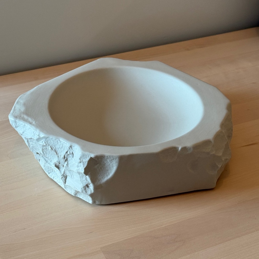 Modern Stone-Look Decorative Bowl
